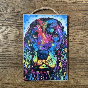 Colorful Dog Wall Art Plaque - Puppy Dog Eyes!